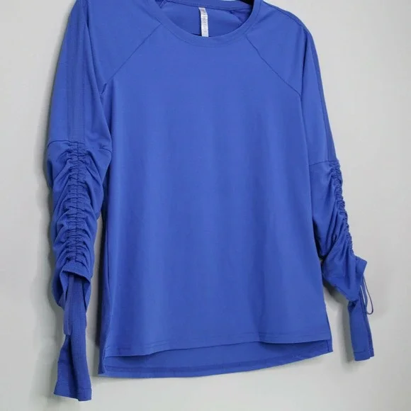 FABLETICS • Cashel Long Sleeve Athleisure Blue Top - Picture 6 of 7